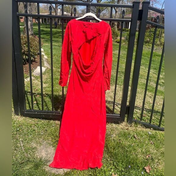 Anthropologie SOVERE Ember Long Sleeve Open Back Slim Maxi Dress NWT - Picture 10 of 10